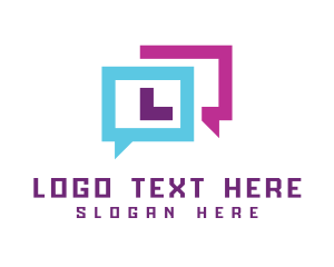 Telecommunication - Creative Marketing Chatbot logo design