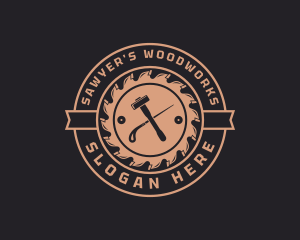 Woodworking Carpentry Tools logo design