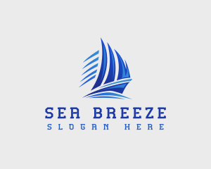 Sailboat Yacht Cruise logo design