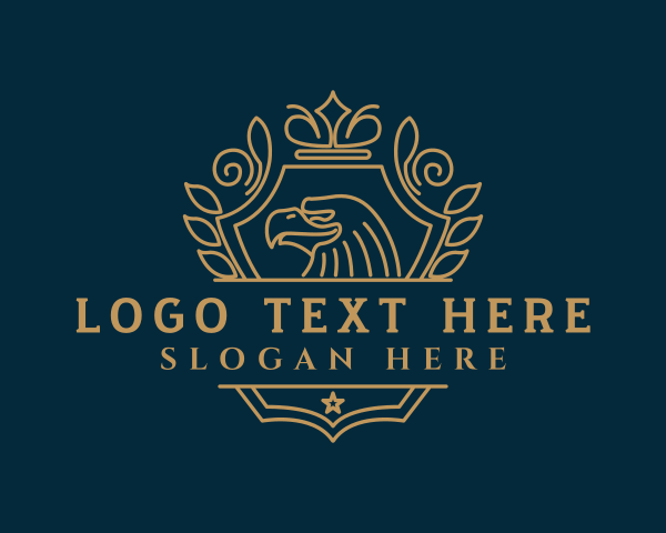 High End - Royal Eagle Crest logo design