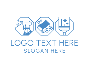 Cleaning - Cleaning Tools Business logo design