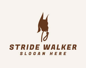 Great Dane Dog Leash logo design