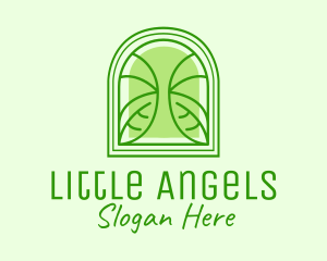 Agriculturist - Garden Leaf Window logo design