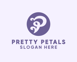 Violet Fancy Letter P logo design