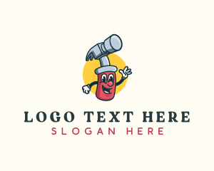 Character - Hammer Construction Carpentry logo design