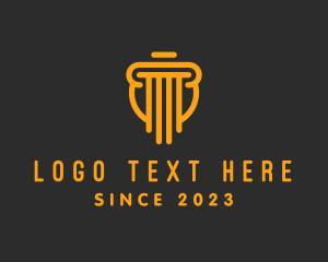 Vc Firm - Modern Pillar Architecture logo design