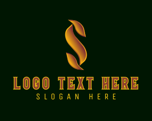 Clan - Gold Gaming Letter S logo design