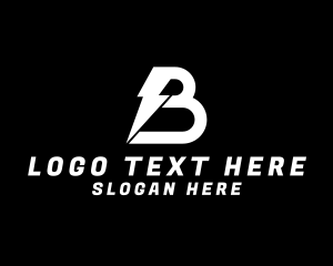 Storm - Electric Letter B logo design