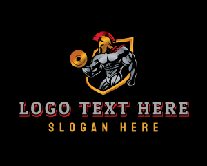 Lean - Spartan Gym Bodybuilder logo design