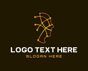 Network - Network Head AI logo design