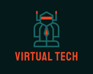 Virtual - Cyborg Robot Toy logo design