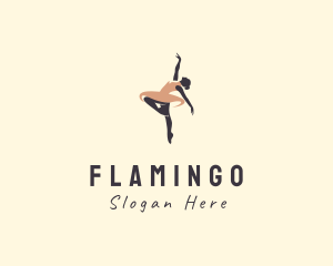 Dance Studio - Woman Ballerina Dancer logo design