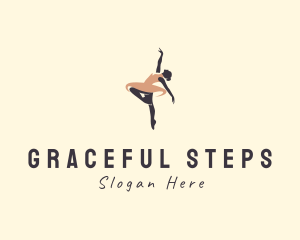 Ballerina - Woman Ballerina Dancer logo design