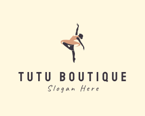 Tutu - Woman Ballerina Dancer logo design