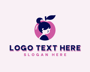 Vegan - Apple Girl Grocery logo design