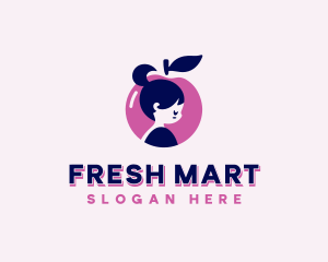 Grocery - Apple Girl Grocery logo design