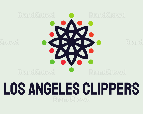 Multicolor Dotted Flower Logo