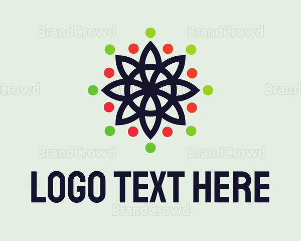 Multicolor Dotted Flower Logo