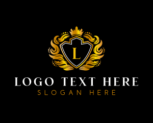 Letter TG - Shield Crest Crown logo design
