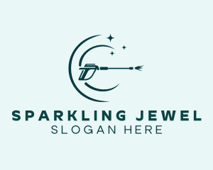 Sparkle Clean Pressure Washer logo design