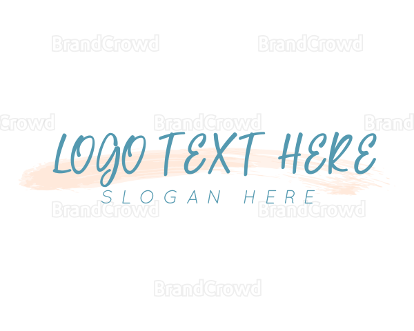 Watercolor Script Wordmark Logo