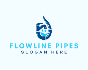 Faucet Pipe Plumbing logo design