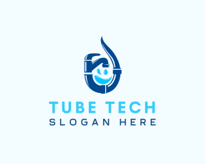 Tube - Faucet Pipe Plumbing logo design