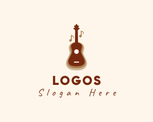 Acoustic Musical Guitar Logo