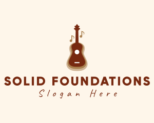 Acoustic Musical Guitar Logo