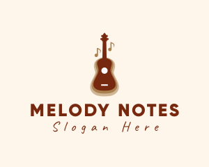 Notes - Acoustic Musical Guitar logo design