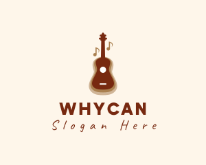 Notes - Acoustic Musical Guitar logo design
