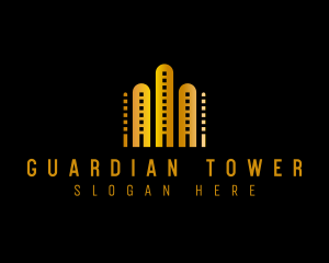 Skyscraper Building Tower logo design