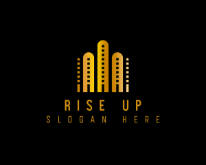 Skyscraper Building Tower logo design