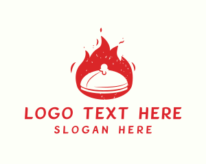 Cloche - Flame Cloche Restaurant logo design