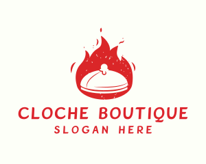 Cloche - Flame Cloche Restaurant logo design