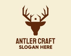 Reindeer Antler House  logo design