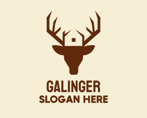 Geometric - Reindeer Antler House logo design