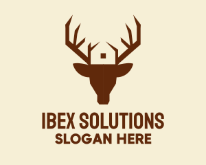 Ibex - Reindeer Antler House logo design