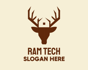 Reindeer Antler House  logo design