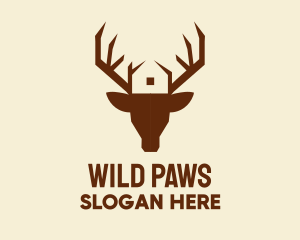 Reindeer Antler House  logo design