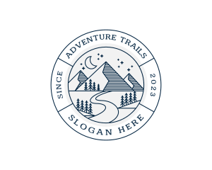 Mountain Nature Camping logo design