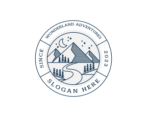 Mountain Nature Camping logo design