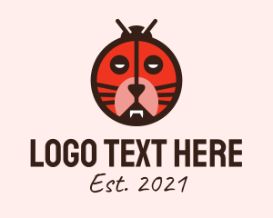 Bug - Tiger Ladybug Mask logo design