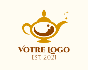 Tea Time - Magical Coffee Lamp logo design