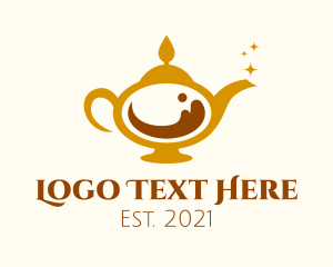 Arab - Magical Coffee Lamp logo design