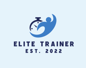 Fitness Training Stopwatch logo design