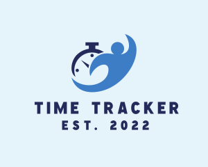 Fitness Training Stopwatch logo design