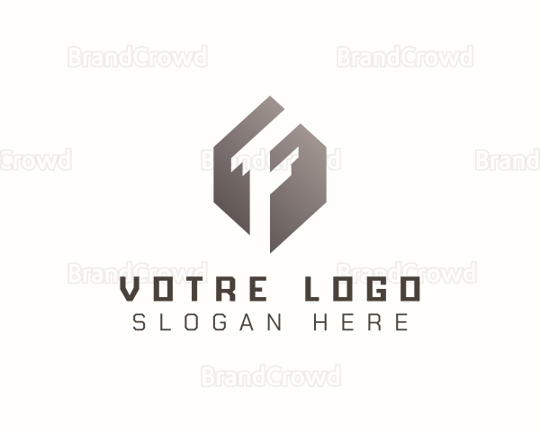 Business Hexagon Letter F Logo