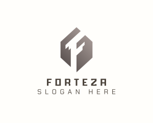 Business Hexagon Letter F logo design