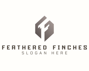 Business Hexagon Letter F logo design